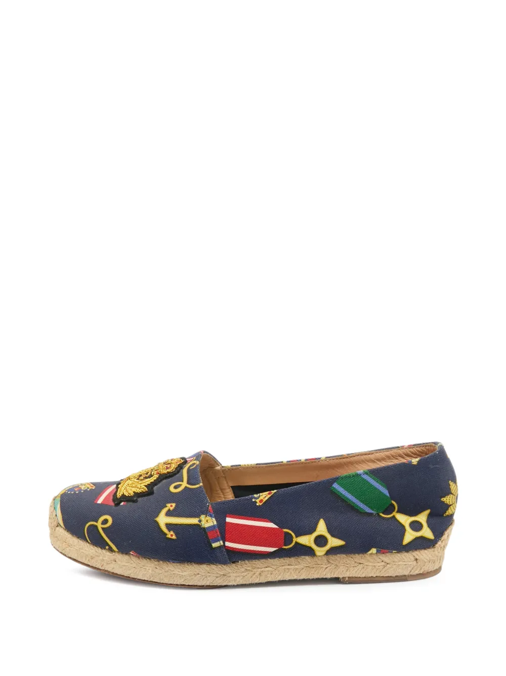 Christian Louboutin Pre-Owned Galia medal-print espadrille - Blau