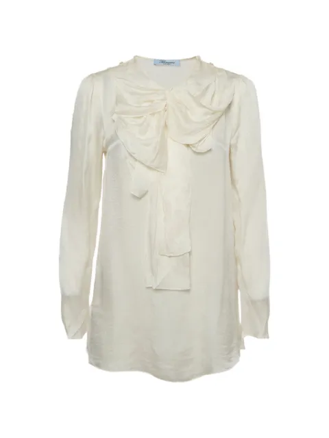 Blumarine Vintage bow-detail silk top