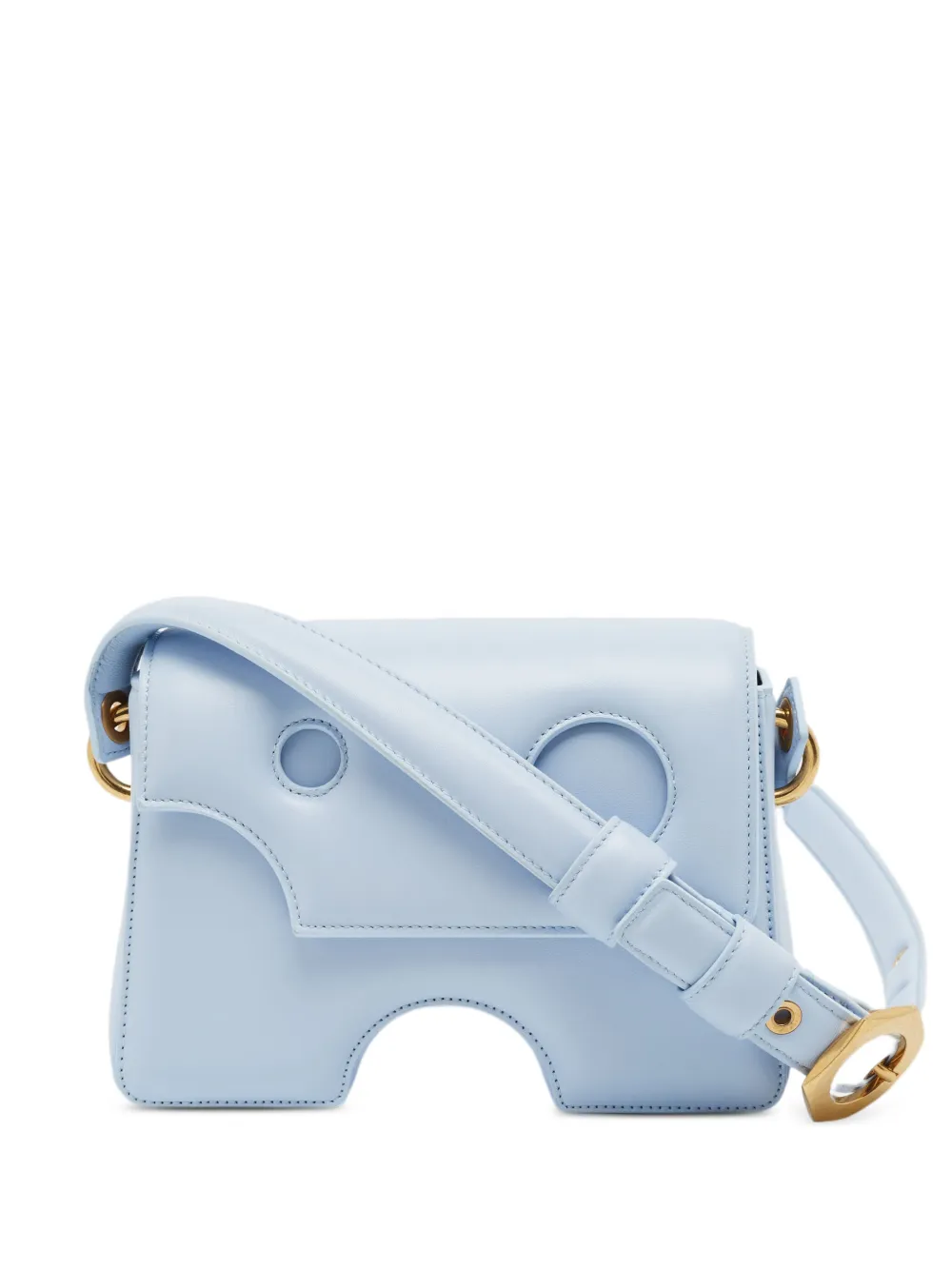 Off-White Pre-Owned Burrow 22 cut-out leather shoulder bag - Blue