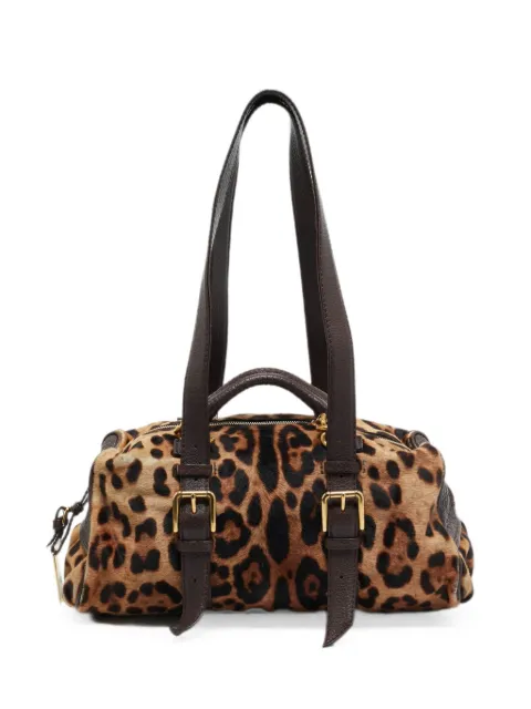Dolce & Gabbana Pre-Owned Leopard-print calf hair satchel bag