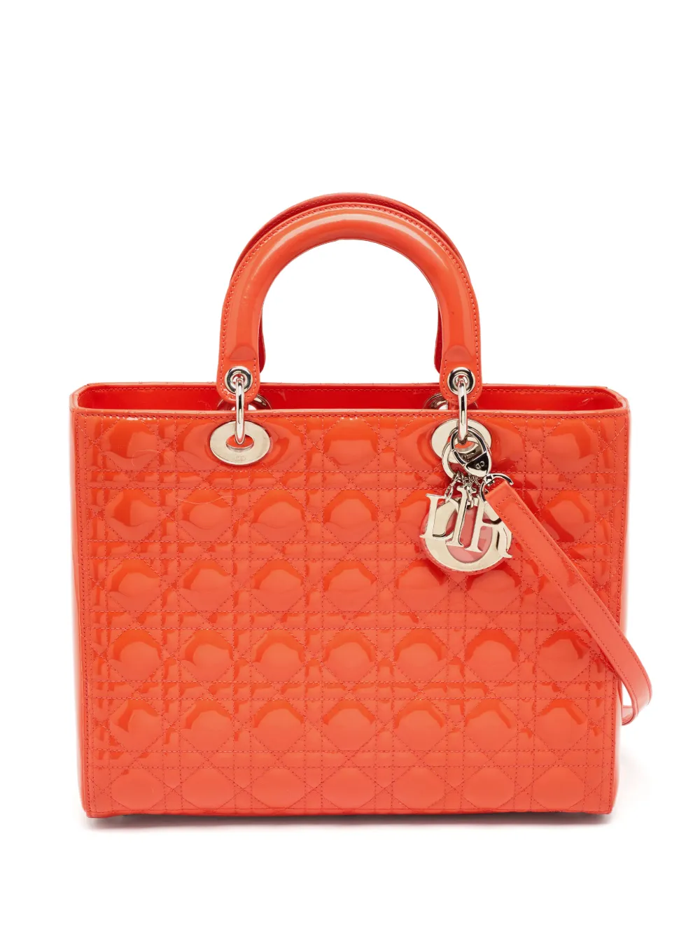 Christian Dior Pre-Owned 2012 Lady Dior tote bag - Orange