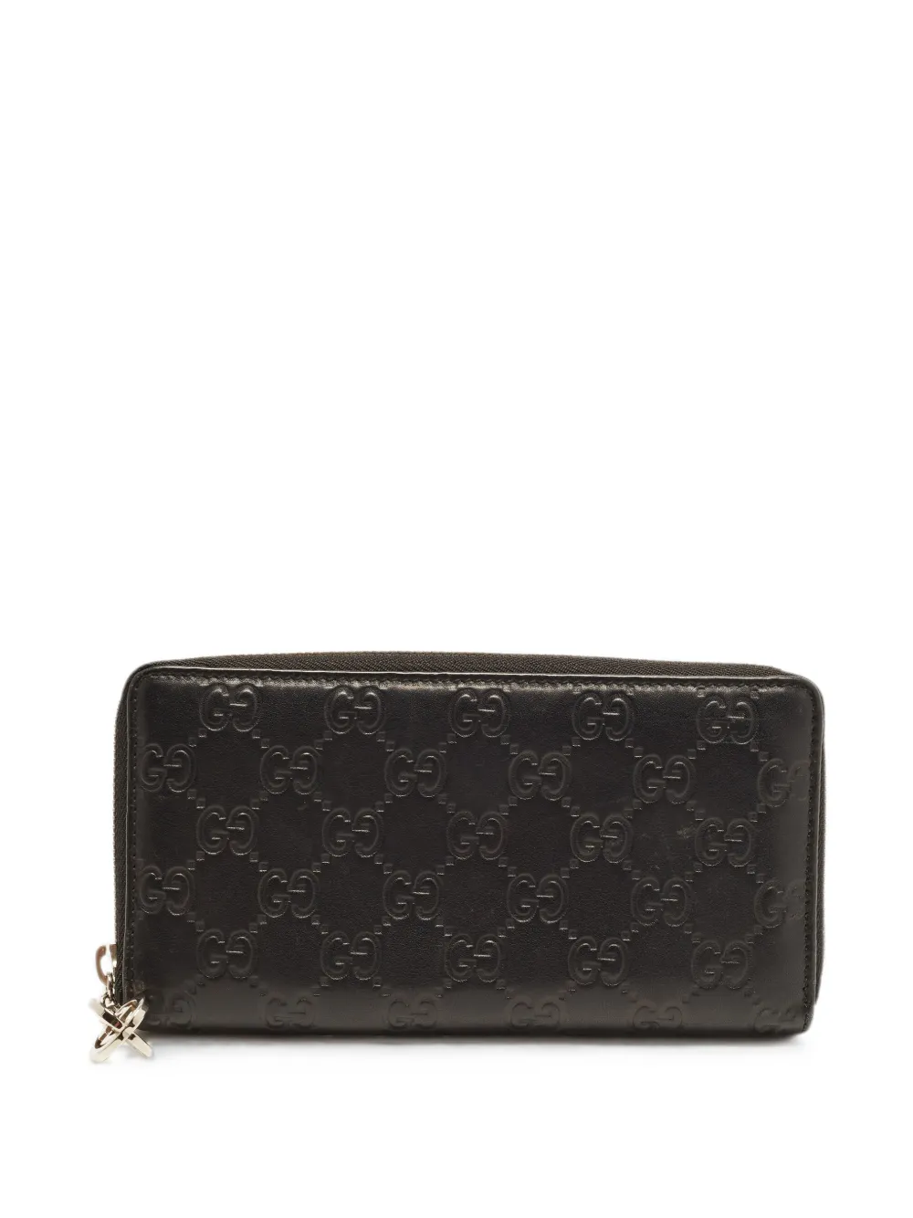 Gucci Pre-Owned Guccissima zip-around wallet - Schwarz