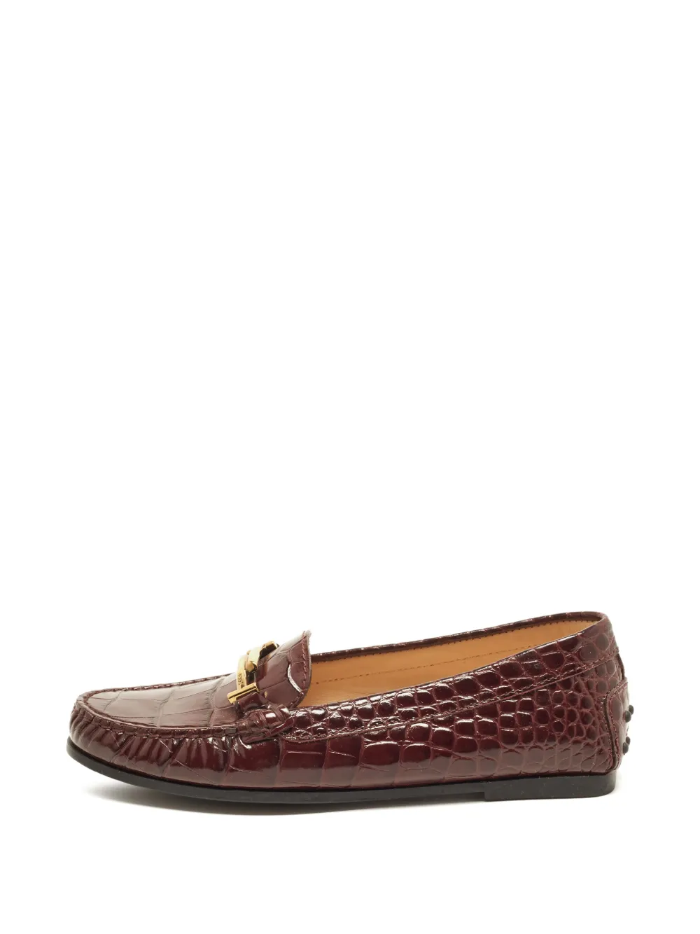 Tod's Vintage mocassins à effet peau de crocodile - Marron Tod's Vintage mocassins à effet peau de crocodile - Marron