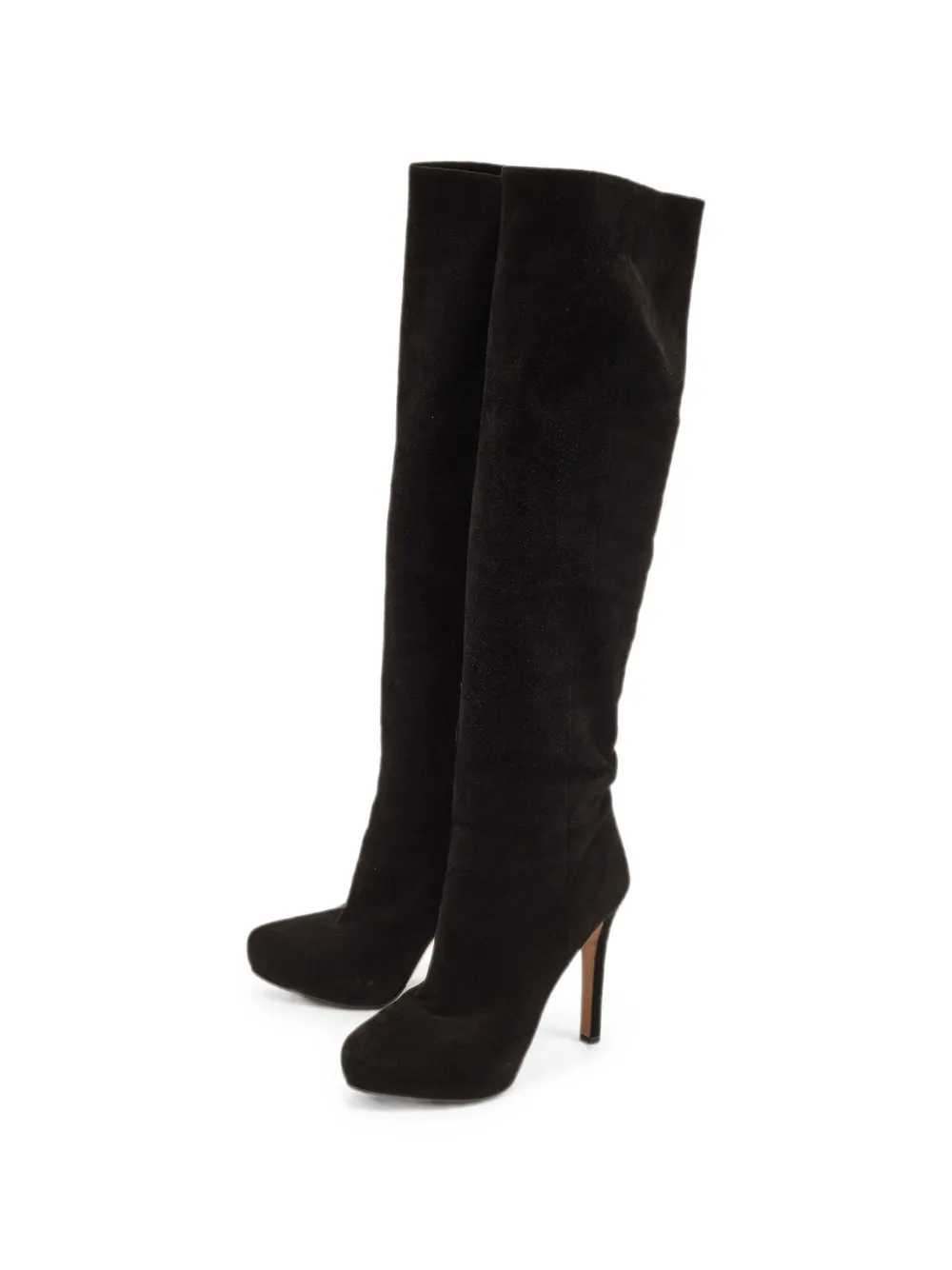 Prada Pre-Owned Suede knee-high boots - Schwarz