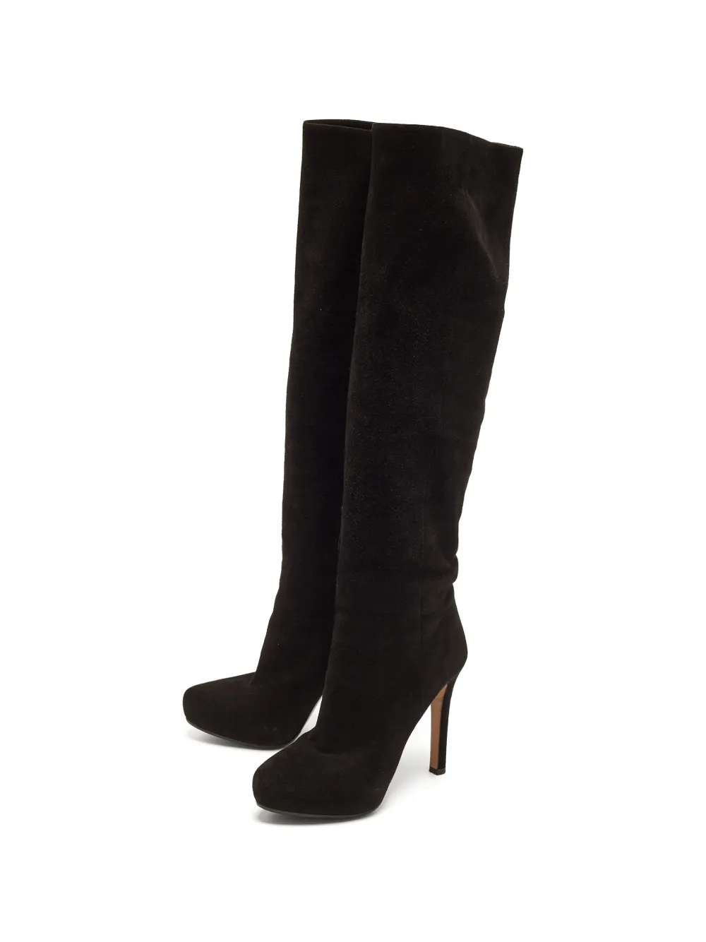 Prada Pre-Owned Suede knee-high boots - Schwarz
