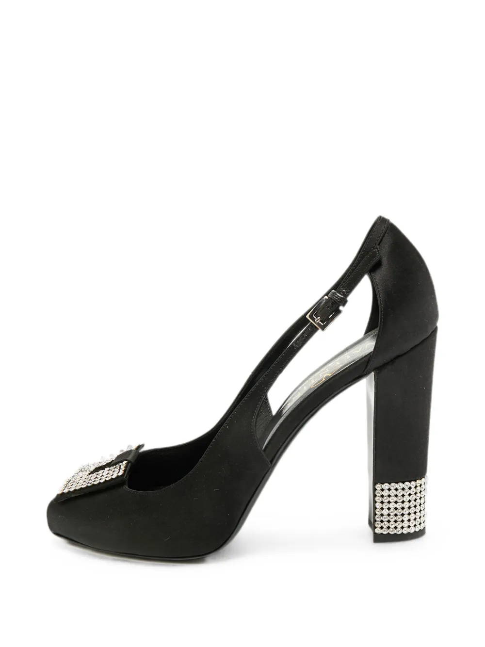 Valentino Garavani Pre-Owned crystal-embellished heeled pumps - Schwarz