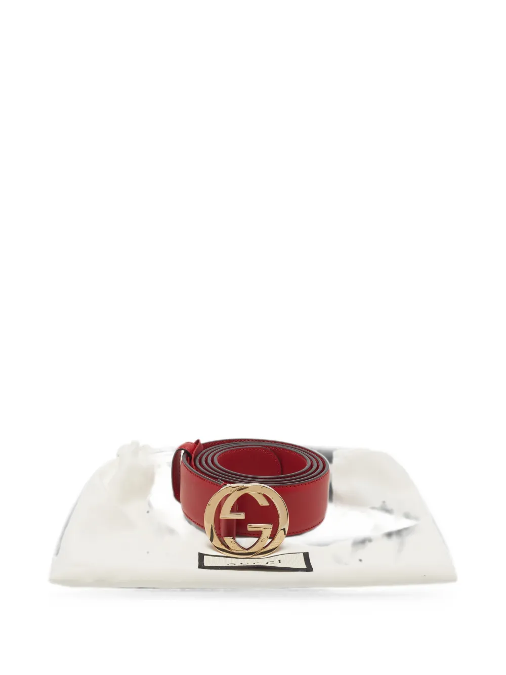 Gucci Pre-Owned Interlocking-G leather belt - Rot