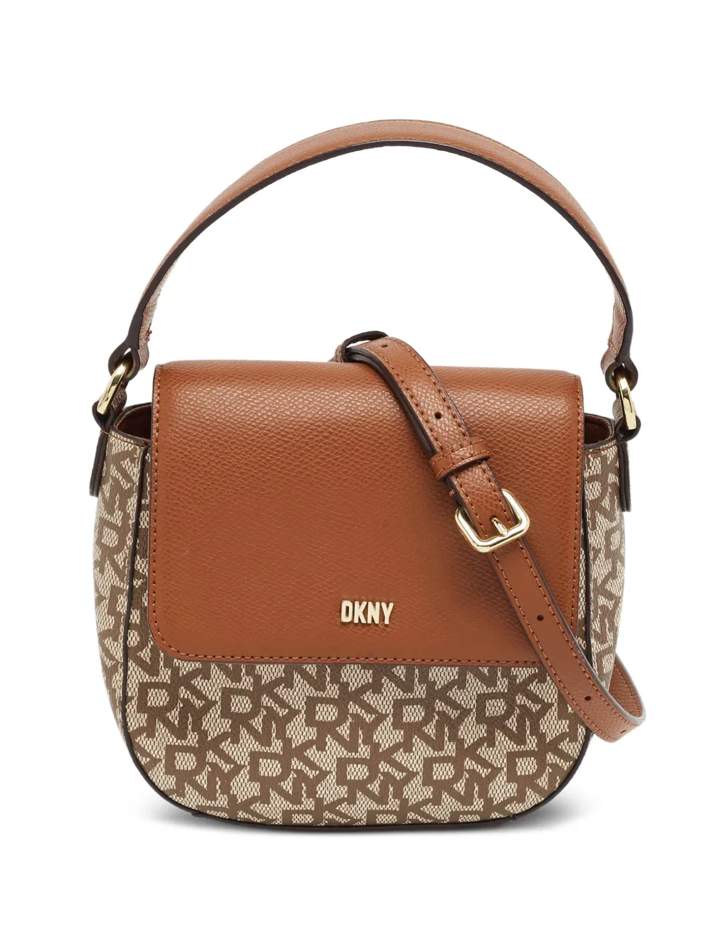 DKNY Immy monogram crossbody mini bag - Marrone