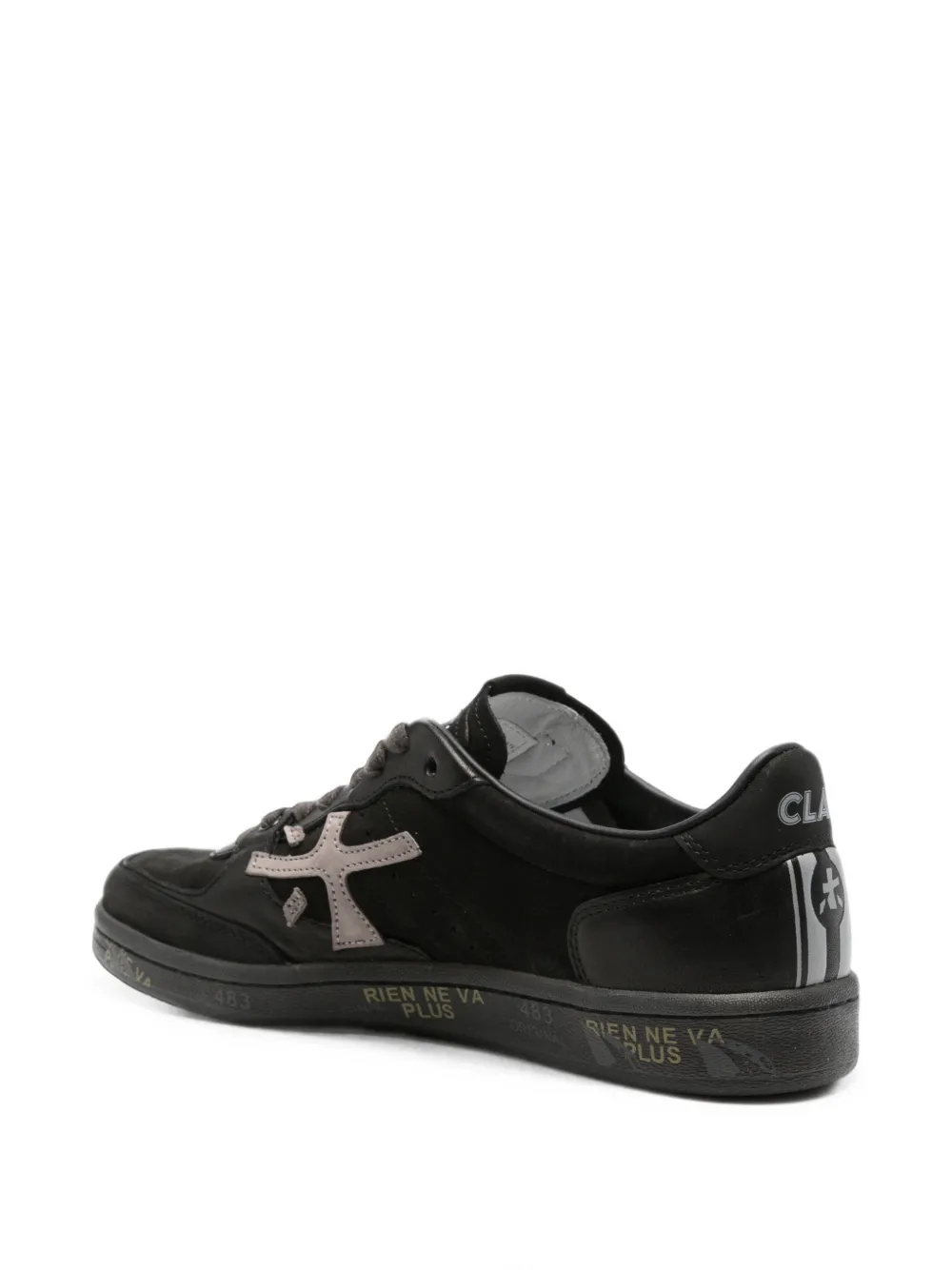 Premiata BSKT Clay logo-patch sneakers Zwart