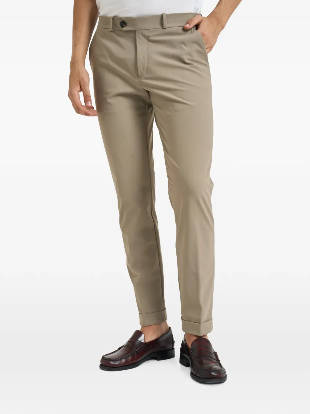 RRD Broek met knoopsluiting en omgeslagen pijpen Bruin