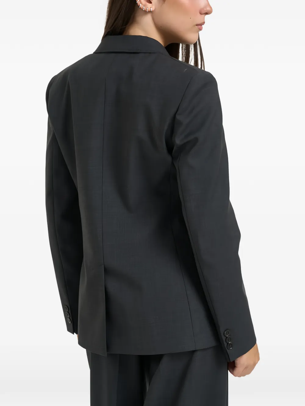 Weekend Max Mara double-breasted peak-lapels blazer Grijs