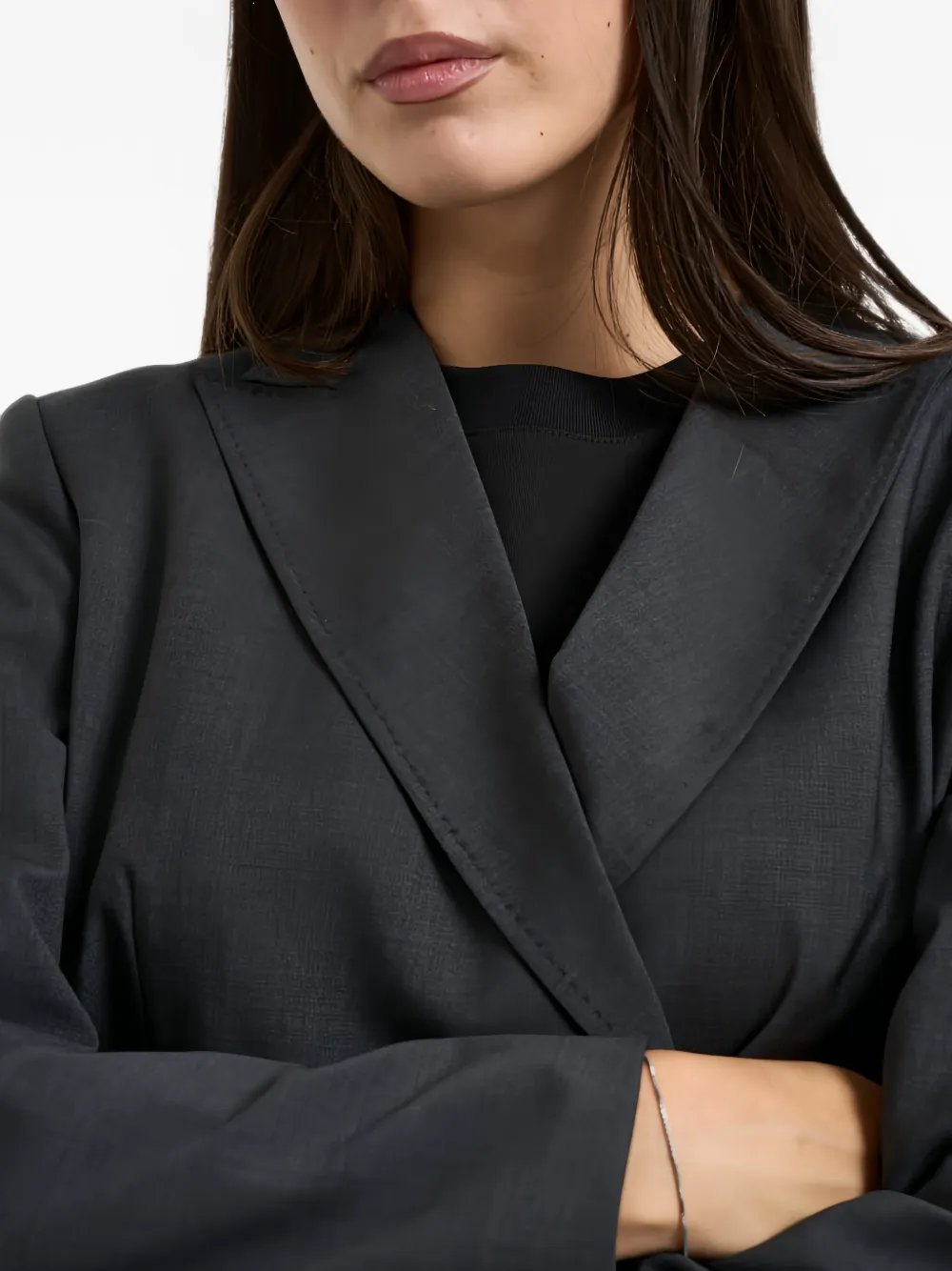 Weekend Max Mara double-breasted peak-lapels blazer Grijs