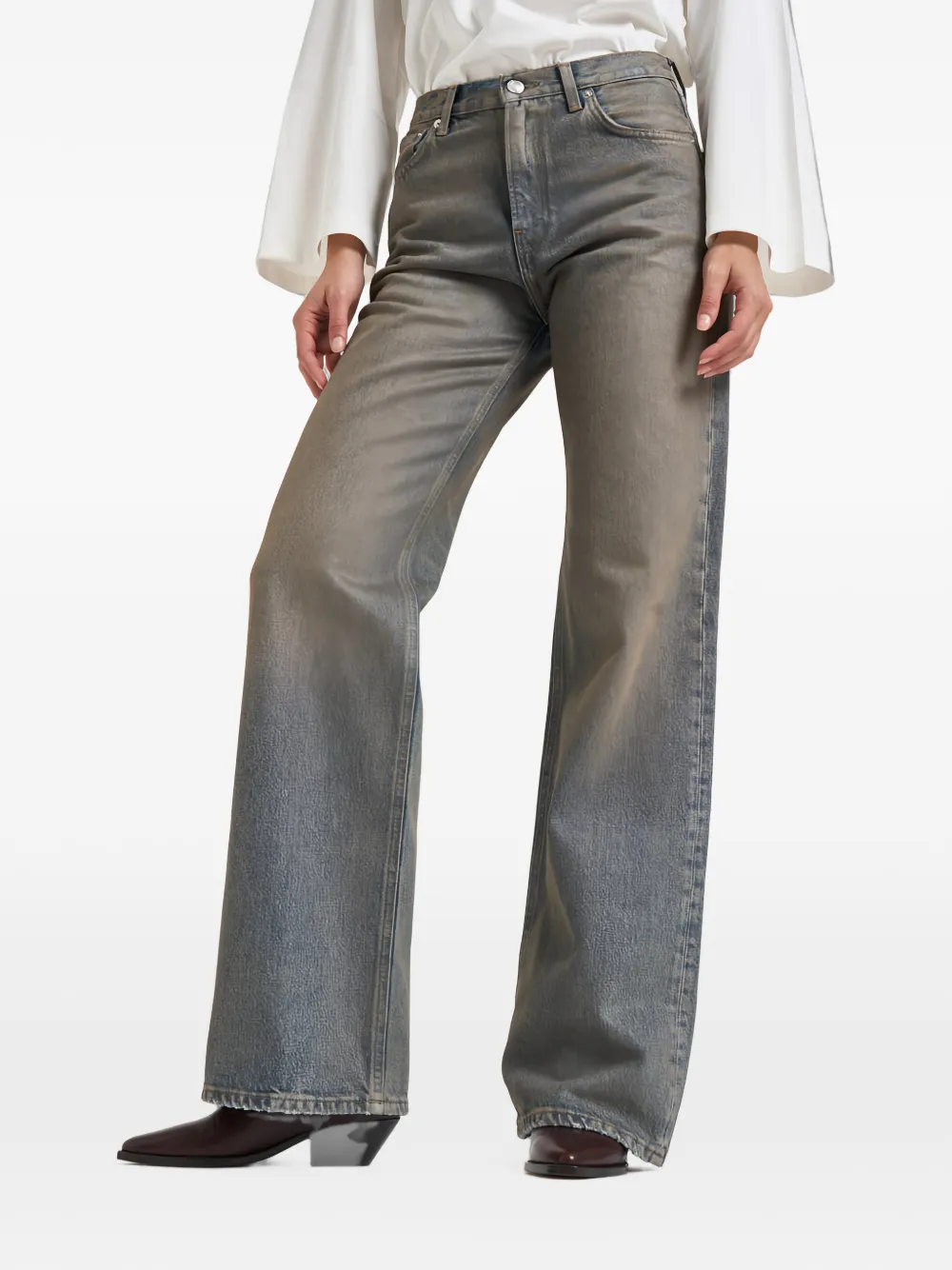 Haikure wide-leg jeans Blauw