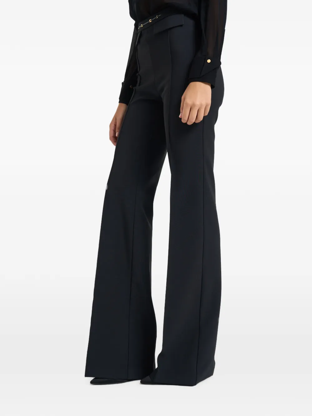 Elisabetta Franchi Flared broek Zwart