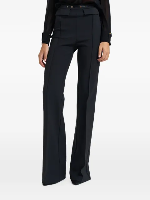 Elisabetta Franchi logo-plaque flared trousers