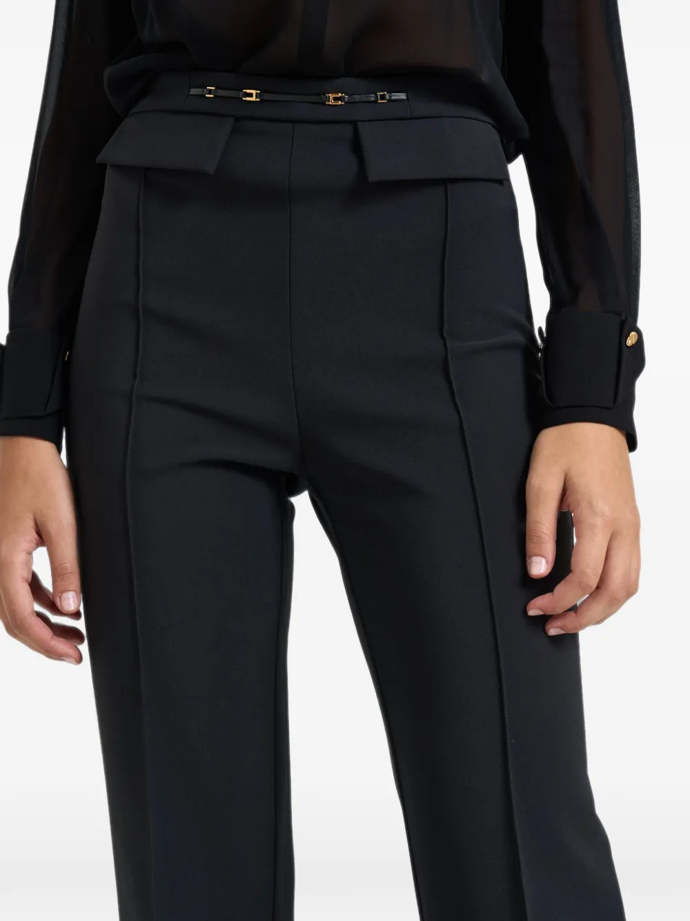 Elisabetta Franchi Flared broek Zwart