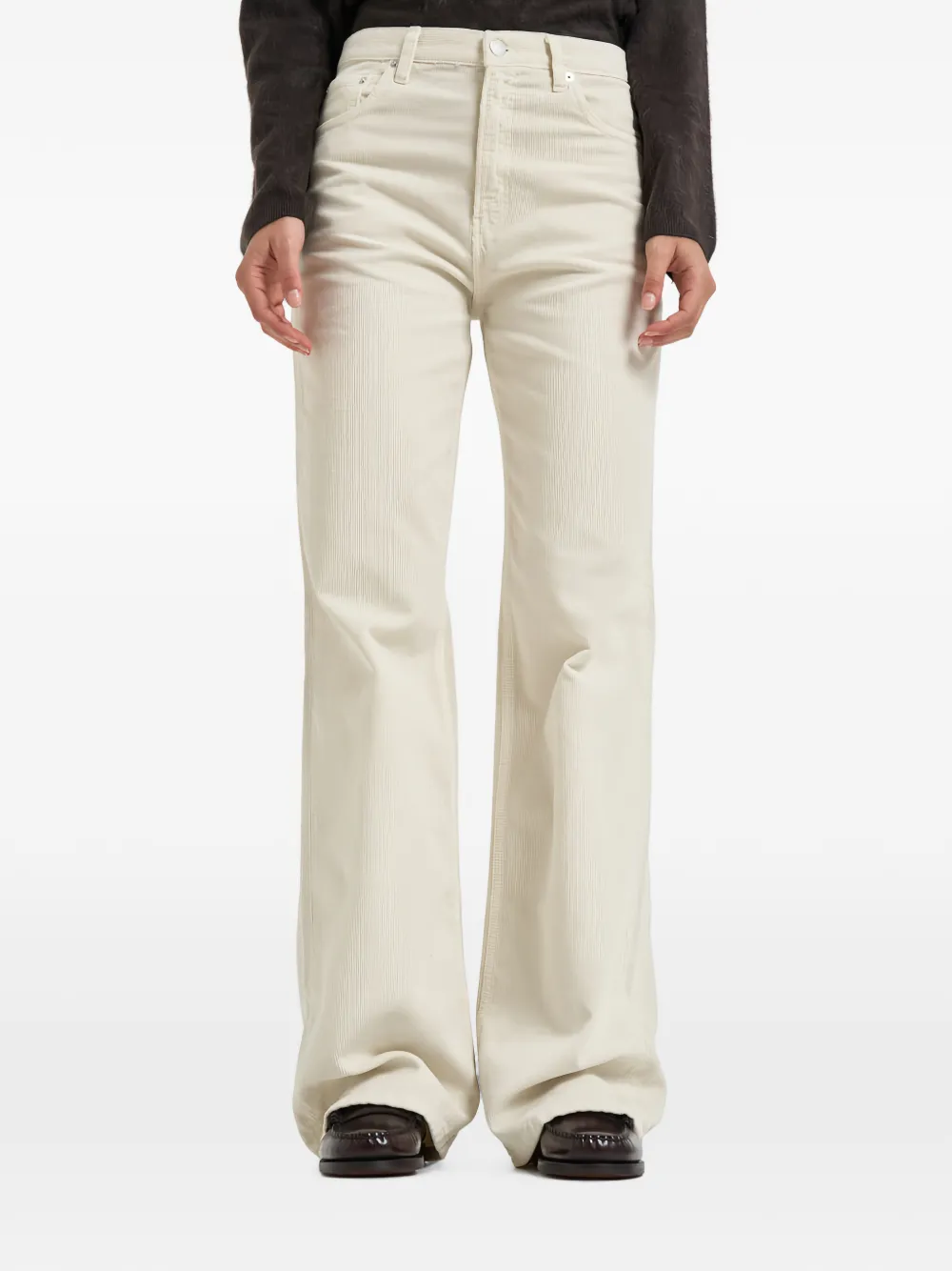 Haikure Korea corduroy flared trousers - Tons neutres