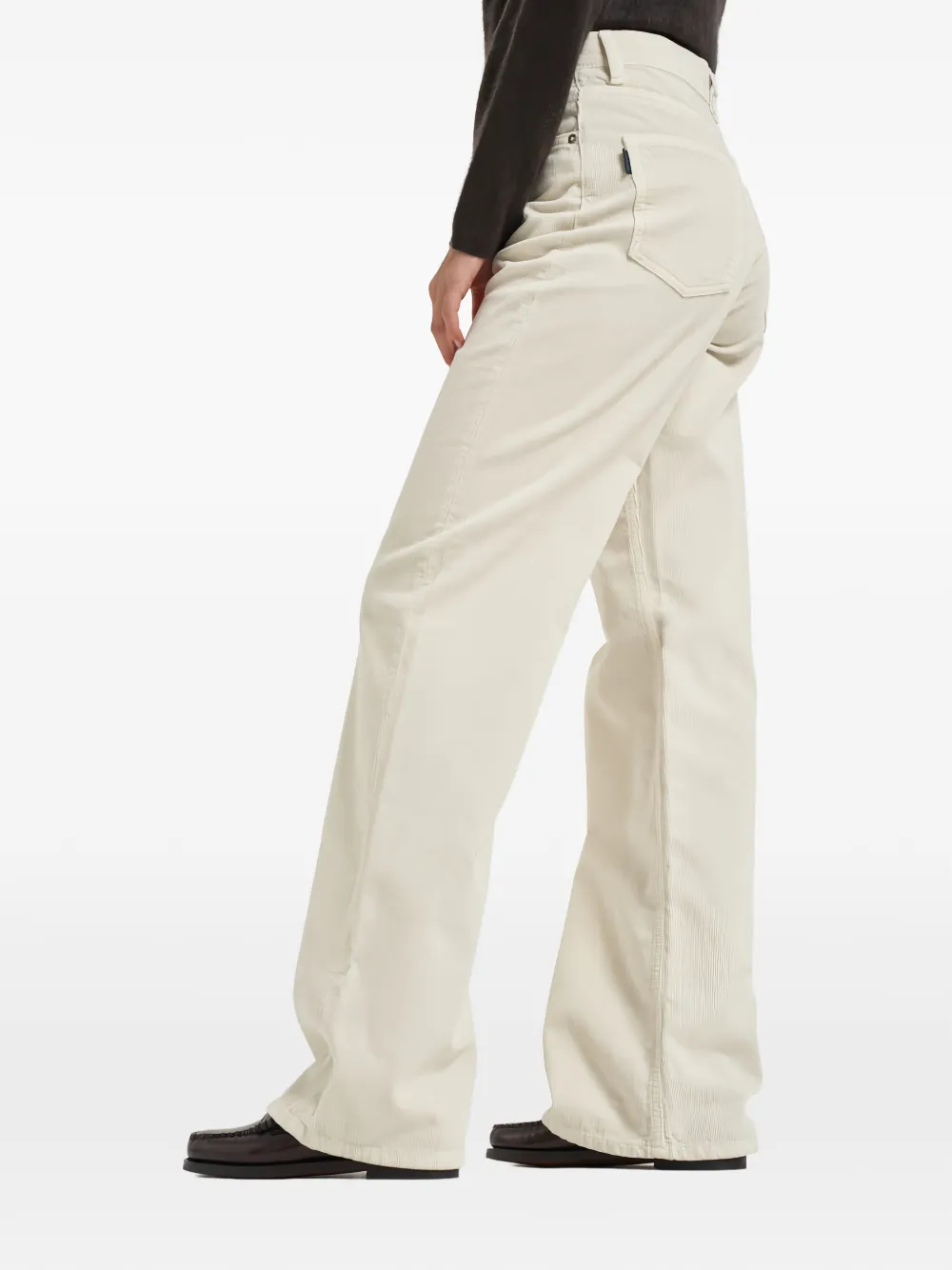 Haikure Korea ribfluwelen flared broek Beige