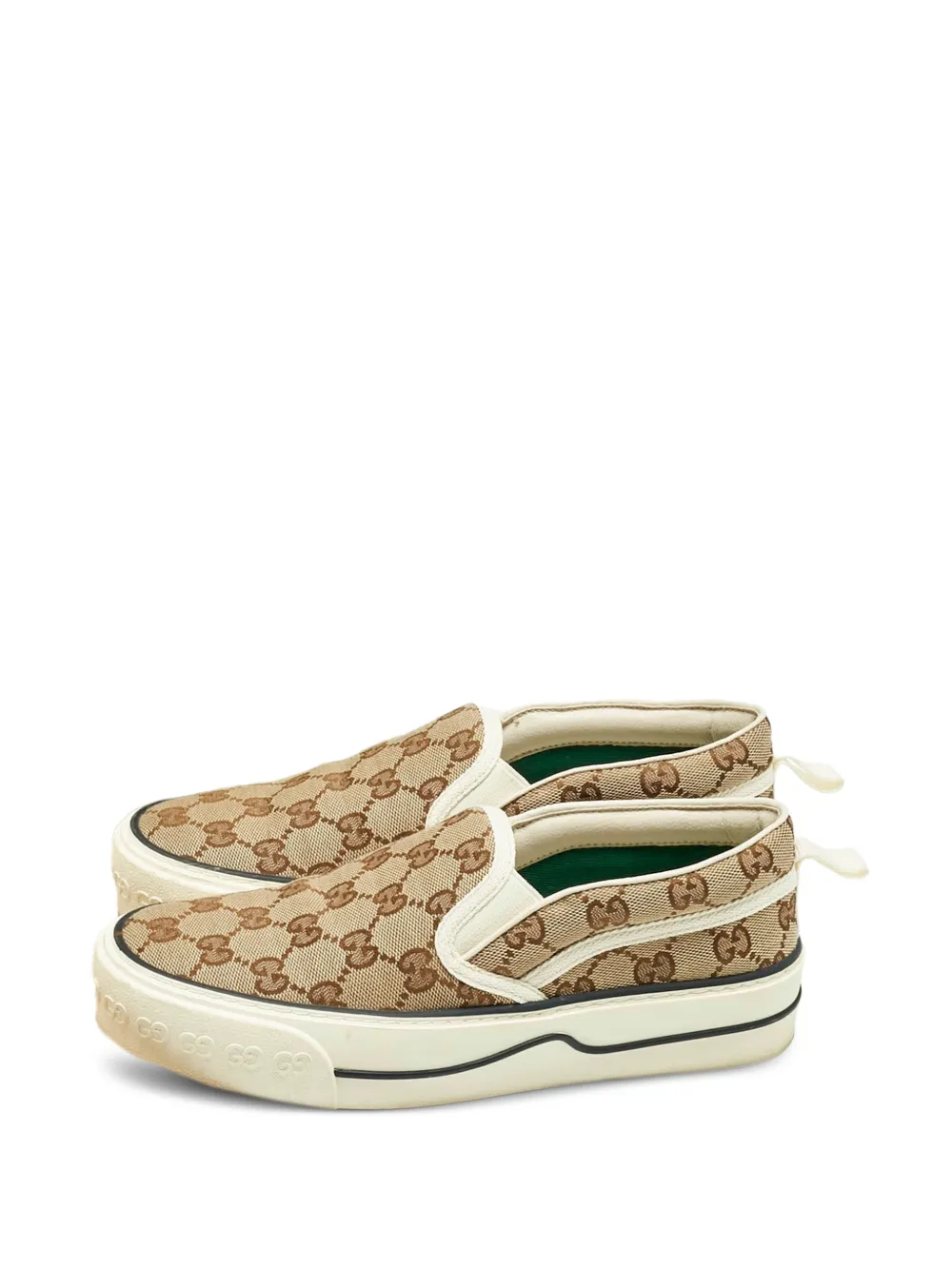 Gucci Pre-Owned 1977 logo-print sneakers - Toni neutri