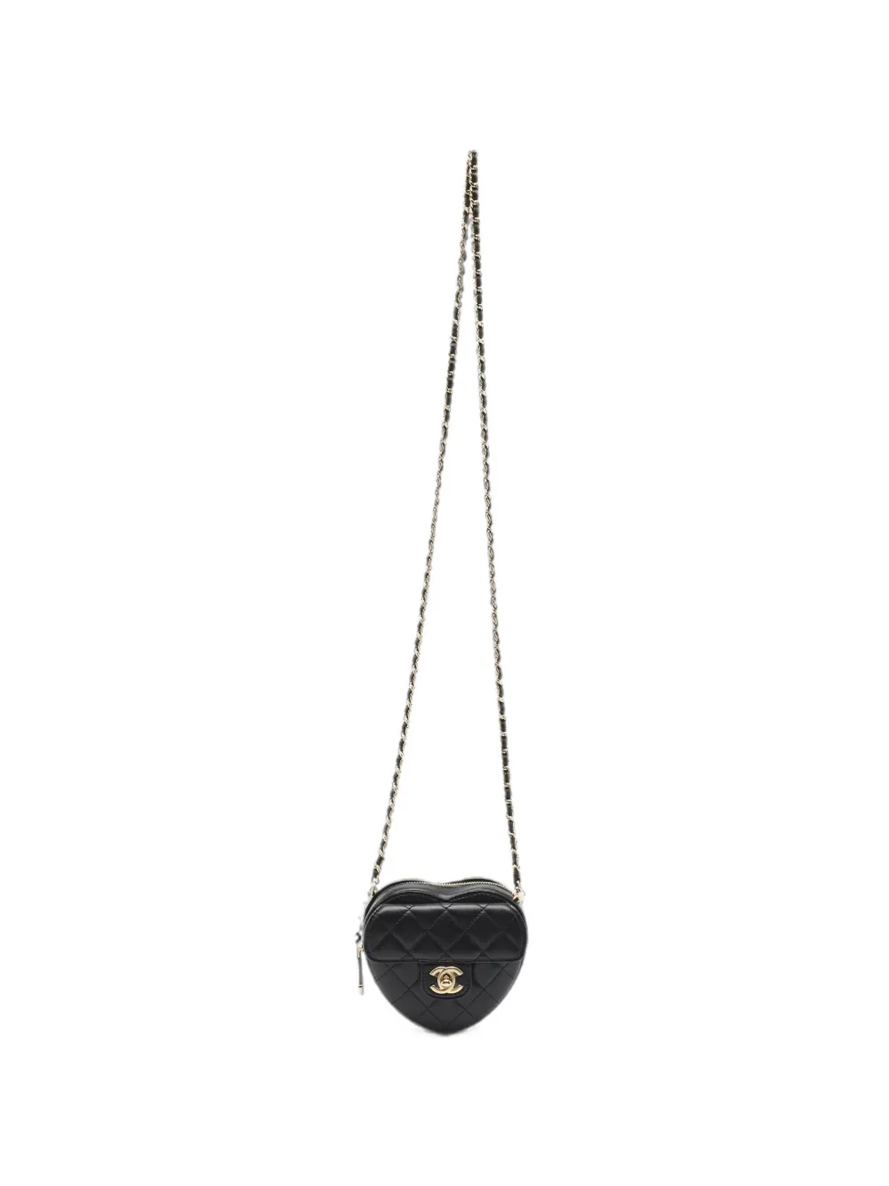 CHANEL Pre-Owned In Love Heart diamond-quilted mini bag - Schwarz