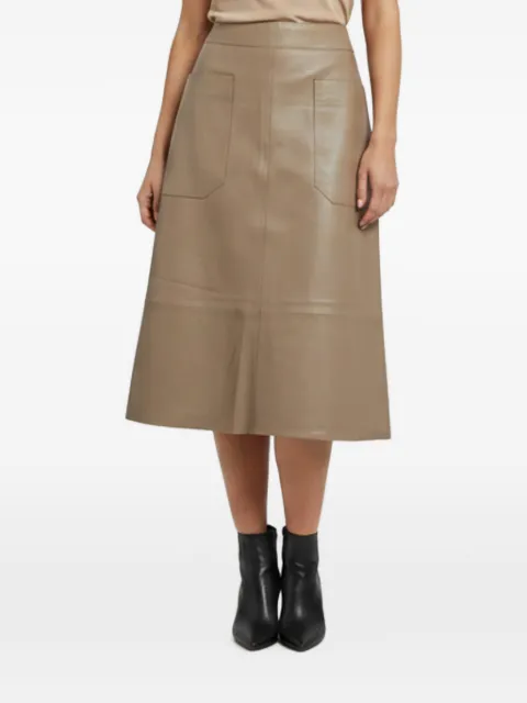 JOSEPH Blomfield nappa leather midi skirt