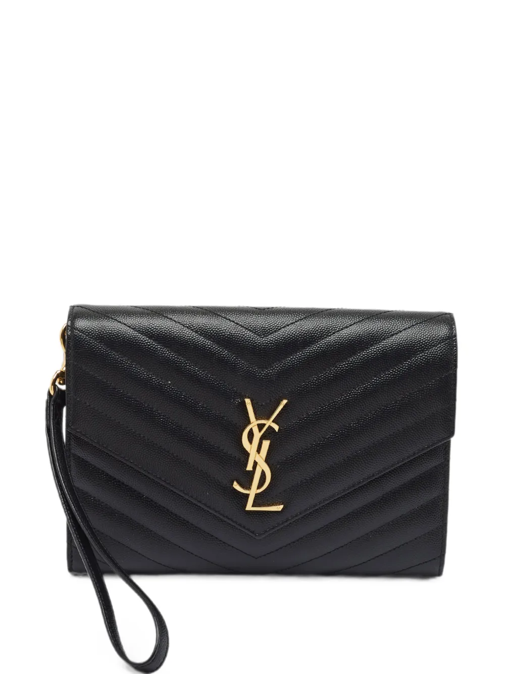 Saint Laurent Pre-Owned 2022 Envelope monogram pouch - Schwarz