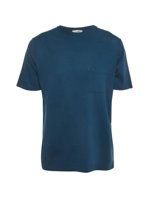 Hermès Pre-Owned piqué-effect chest-pocket T-shirt