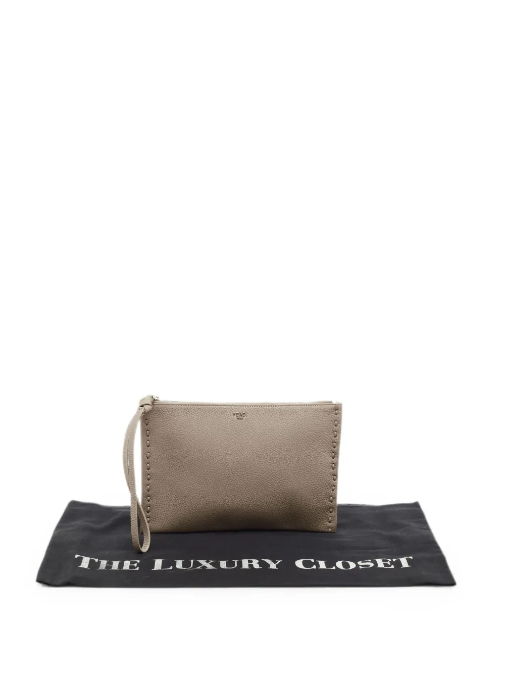 Fendi Pre-Owned 2024 Selleria wristlet clutch bag - Toni neutri