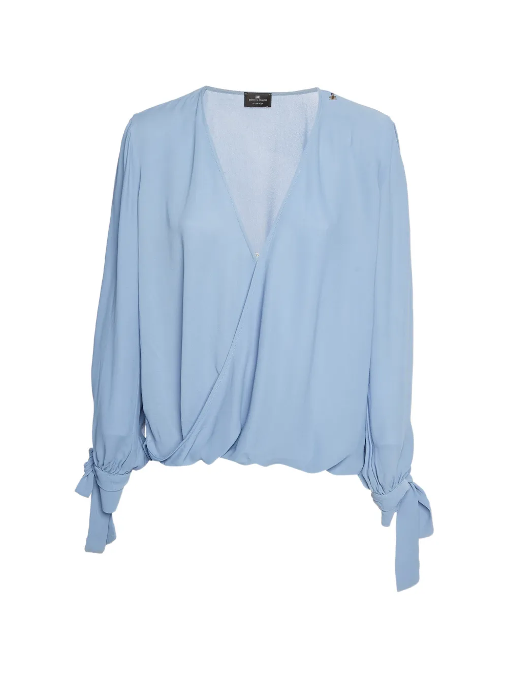 Elisabetta Franchi wrap-style tie-cuff blouse - Blu