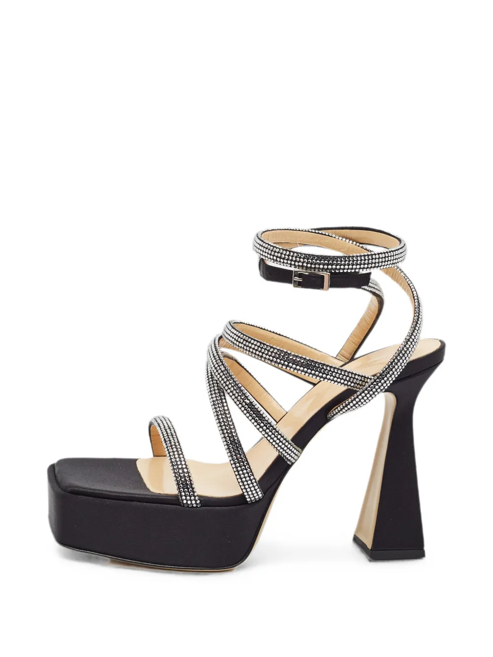 MACH & MACH Sydney crystal-embellished platform sandals - Schwarz