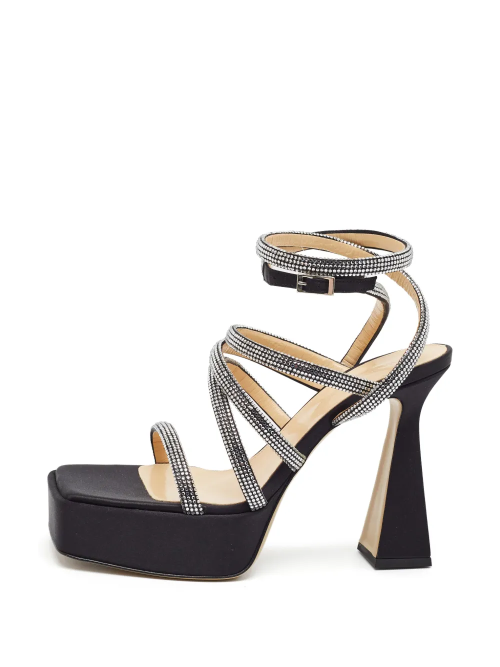 MACH & MACH Sydney crystal-embellished platform sandals - Schwarz