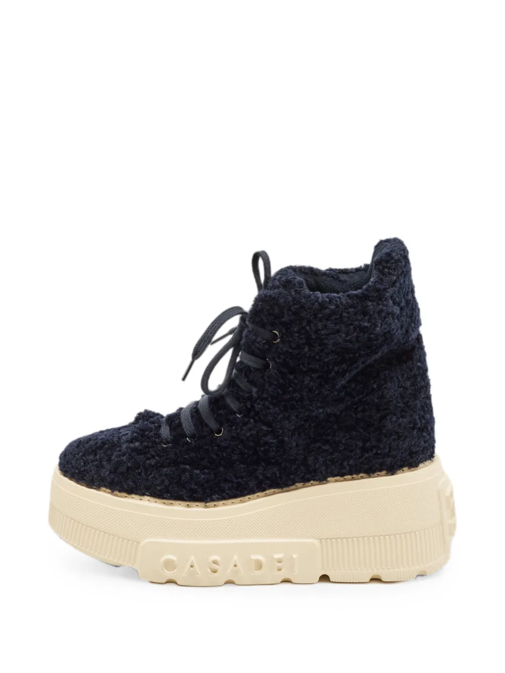 Casadei shearling platform snow boots - Blau