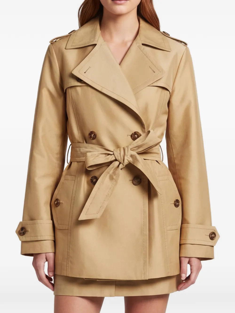 Escada Pre-Owned double-breasted trench coat - Nude