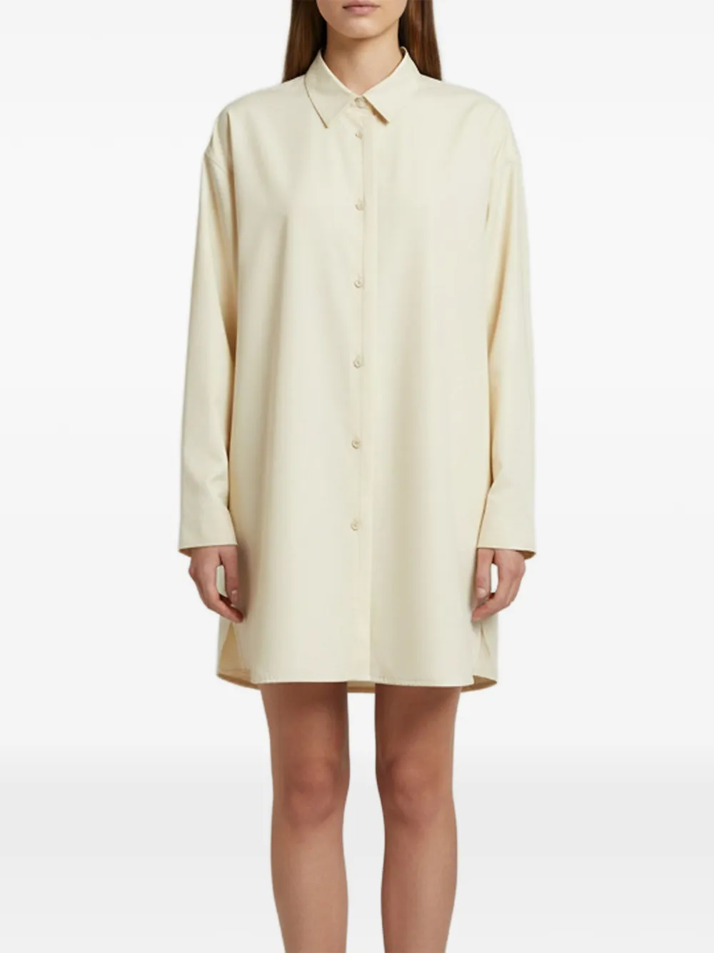 Jil Sander Pre-Owned oversized button-down long shirt - Toni neutri