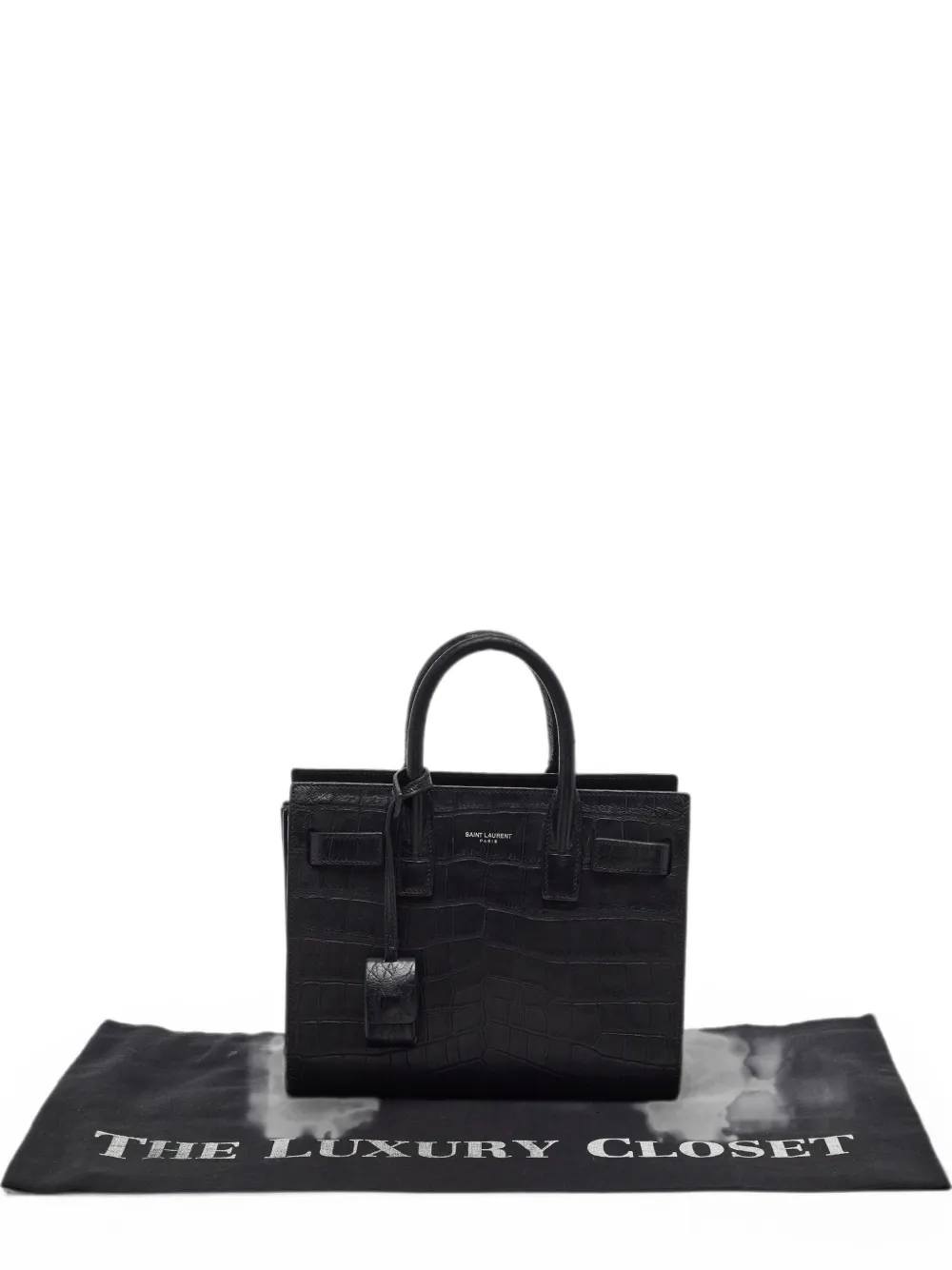Saint Laurent Pre-Owned 2016 nano Sac De Jour crocodile-effect tote bag - Schwarz
