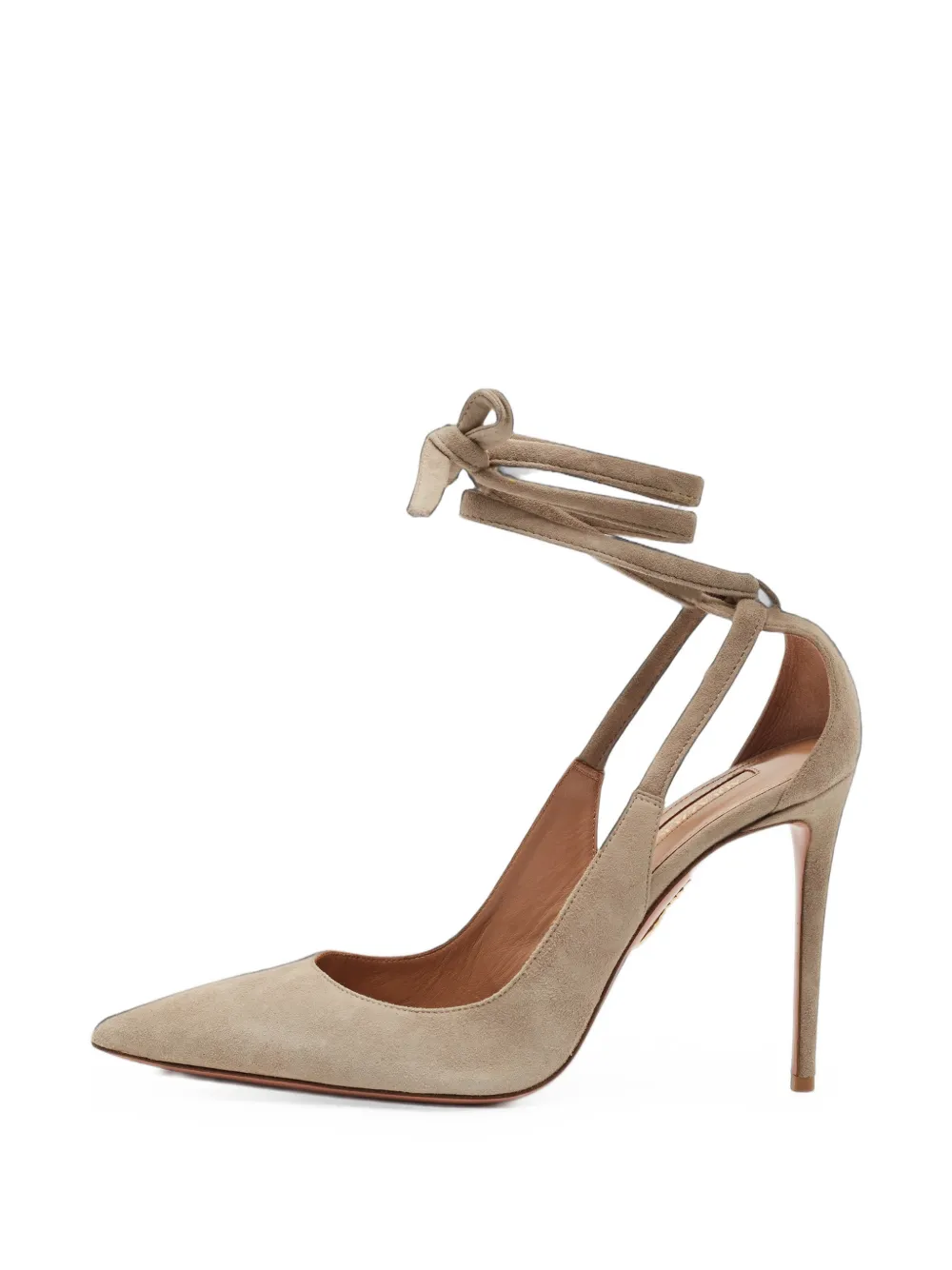 Aquazzura Pumps a punta con cinturino alla caviglia - Toni neutri
