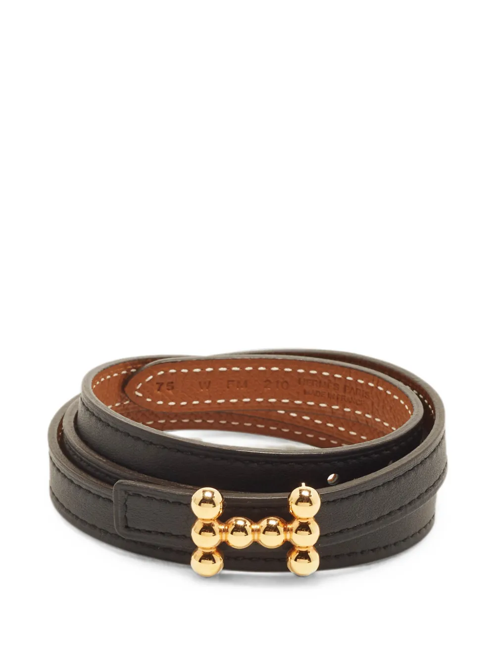 Hermès Pre-Owned H Bubble reversible belt - Braun