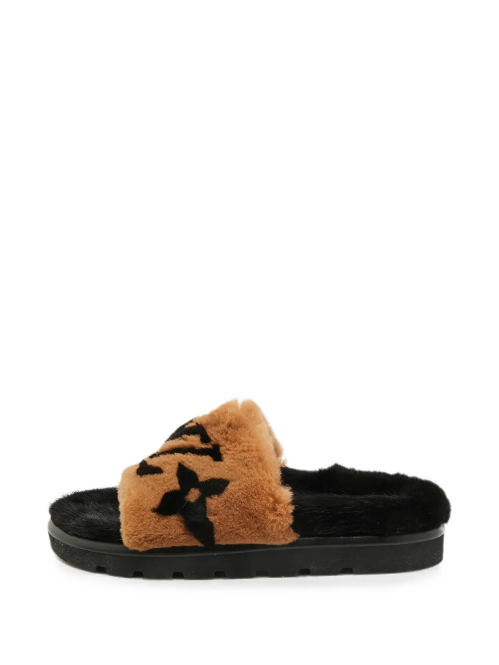 Louis Vuitton Pre-Owned Pool Pillow Monogram shearling sandals - Braun