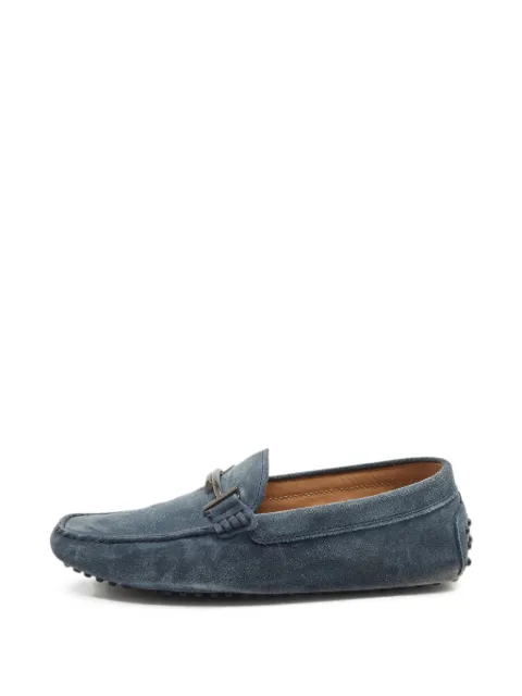 Tod's Vintage 더블 T 스웨이드 로퍼