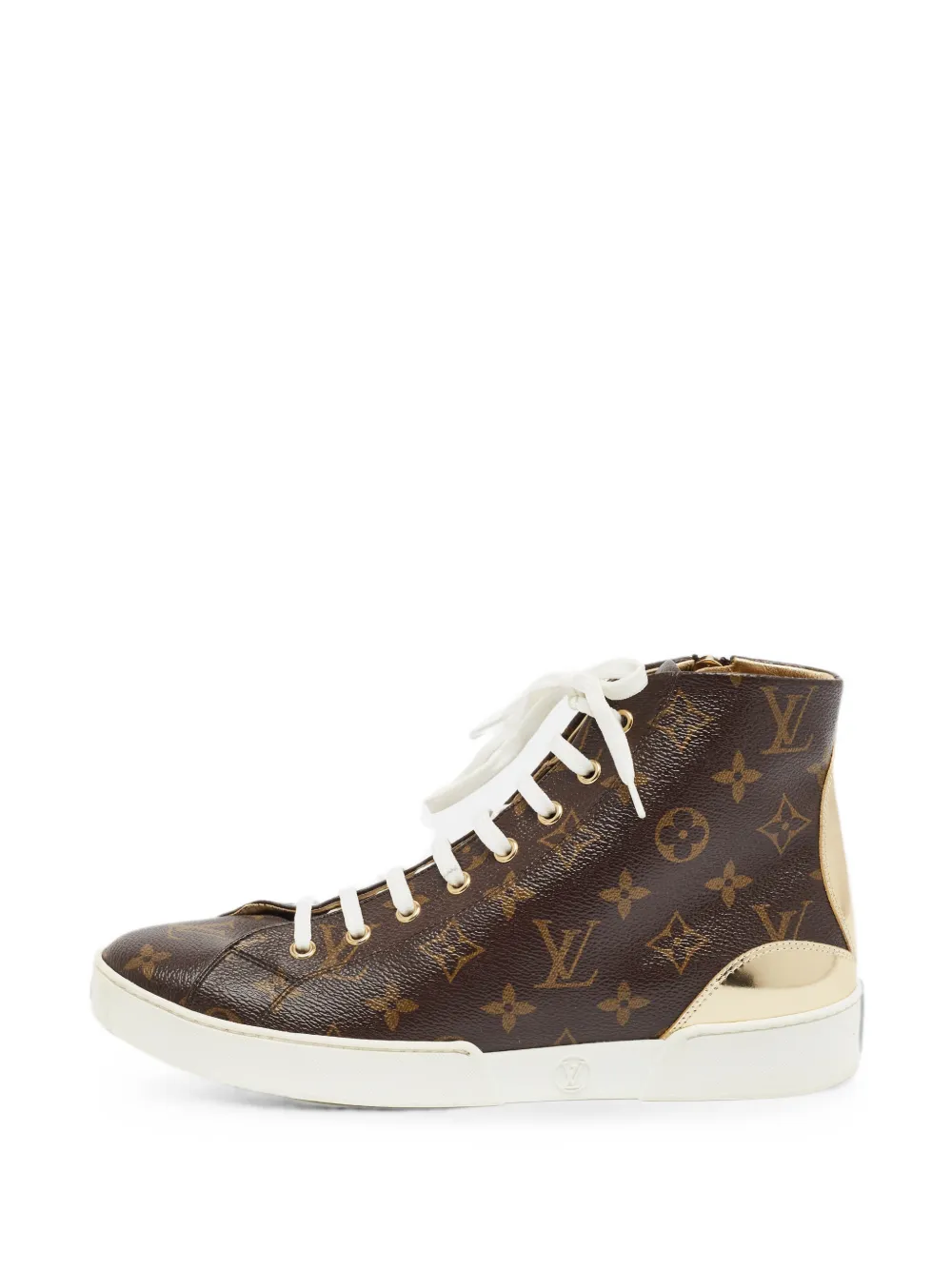 Louis Vuitton Pre-Owned Stellar monogram high-top sneakers - Braun
