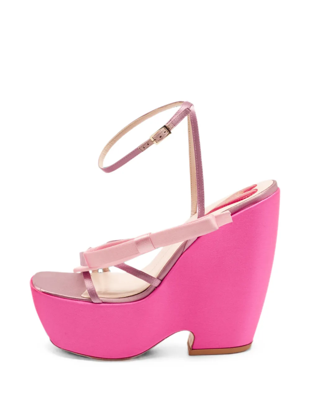 Roger Vivier Vintage Choc bow wedge sandals - Rosa