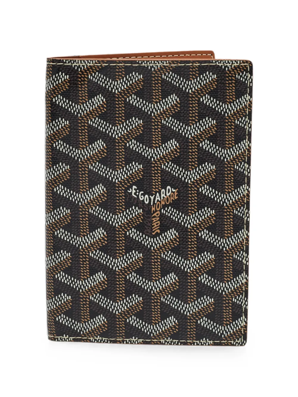 Goyard Pre-Owned 2017 Grenelle Goyardine passport holder - Braun