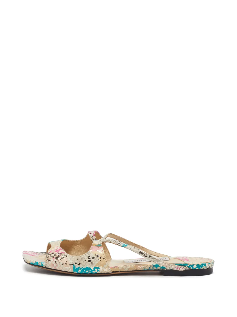Jimmy Choo Pre-Owned sandales effet peau de python - Tons neutres Jimmy Choo Pre-Owned sandales effet peau de python - Tons neutres