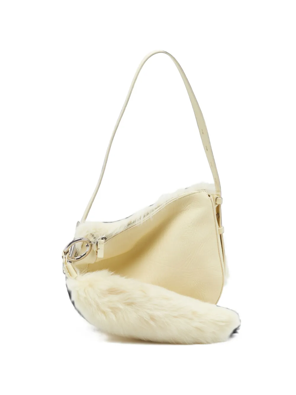 Burberry Pre-Owned Knight shearling shoulder bag - Nude
