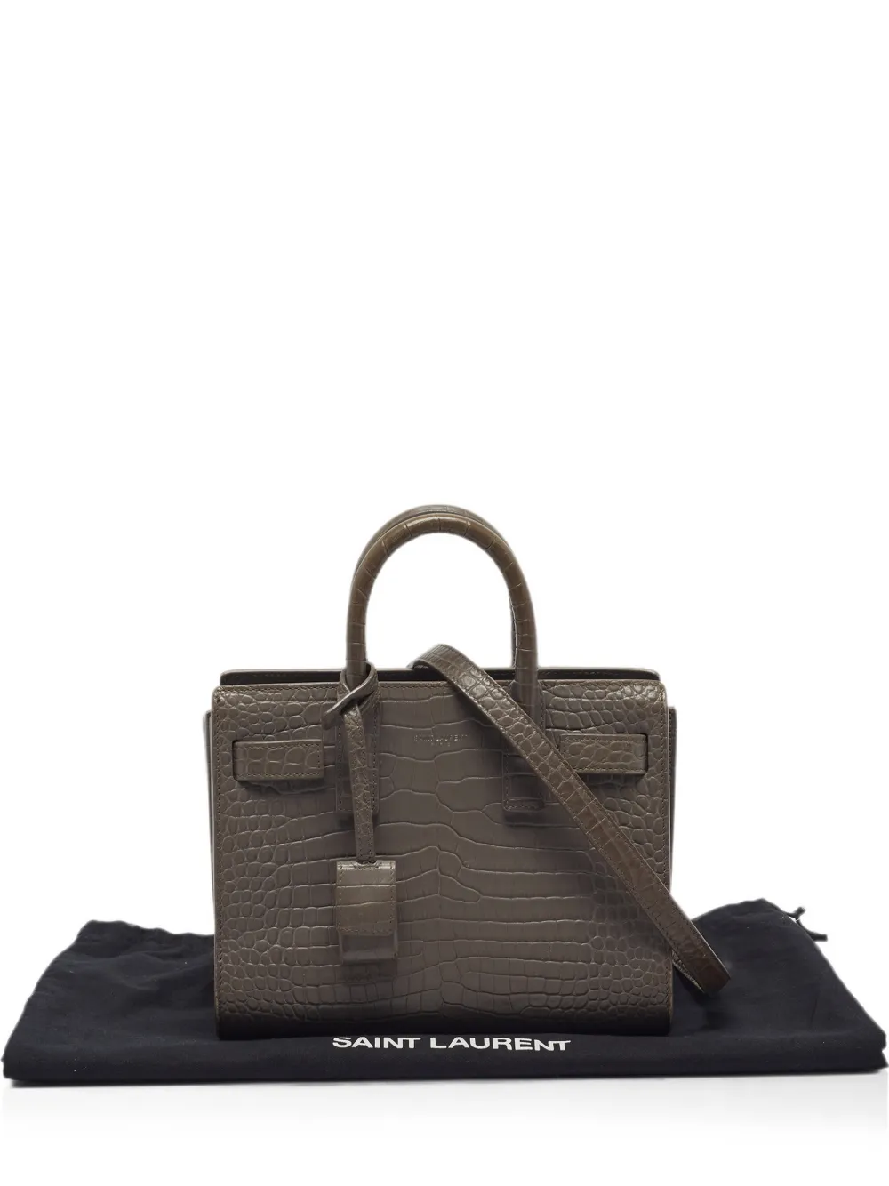 Saint Laurent Pre-Owned 2017 Sac De Jour crocodile-embossed tote bag - Grau