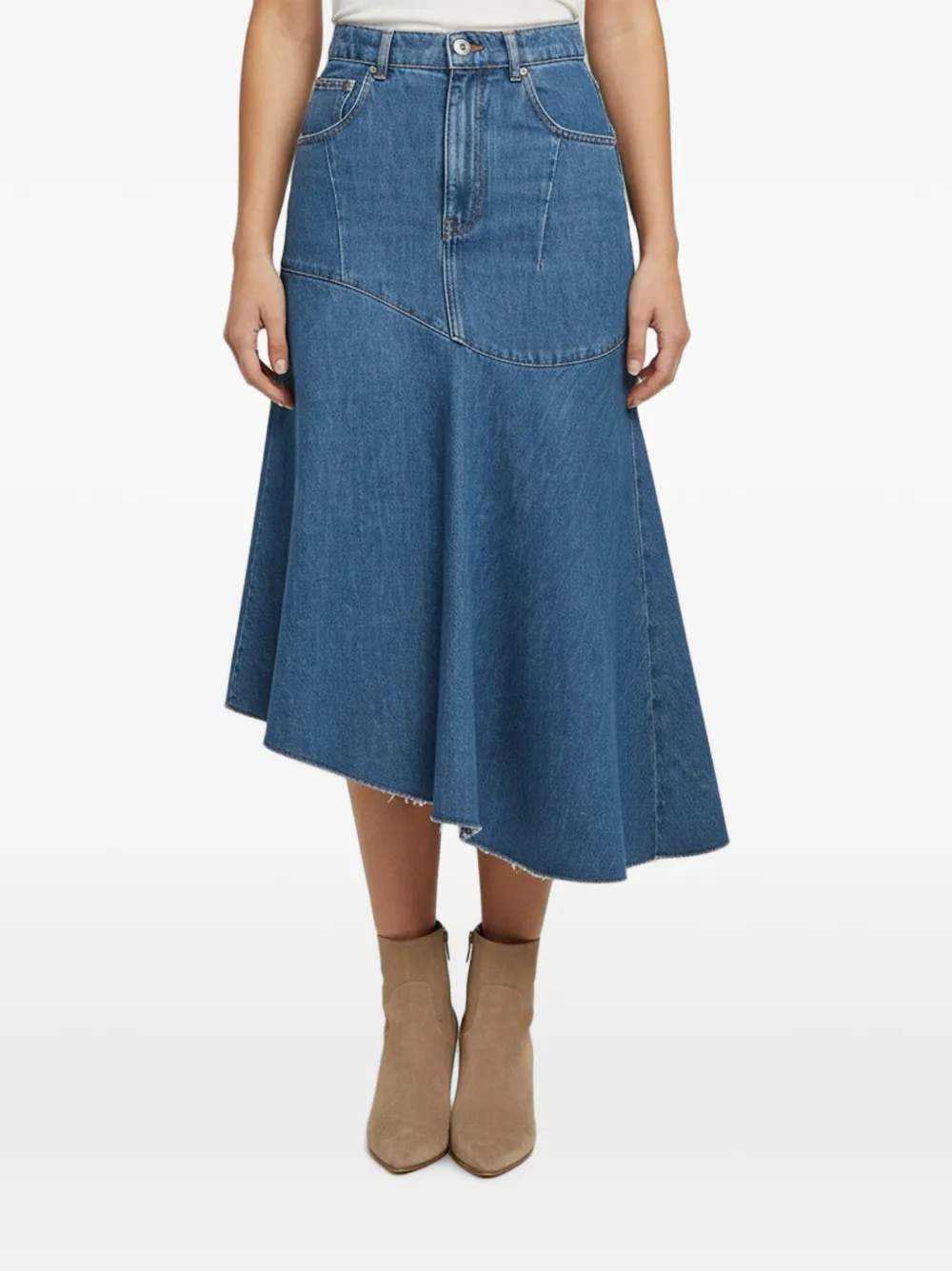 Maje Asymmetrical midi skirt - Blu