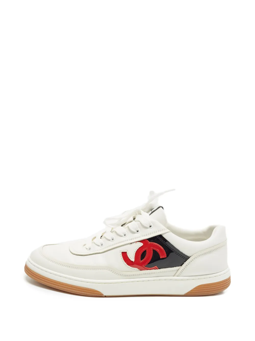 CHANEL Pre-Owned baskets à lacets - Blanc CHANEL Pre-Owned baskets à lacets - Blanc