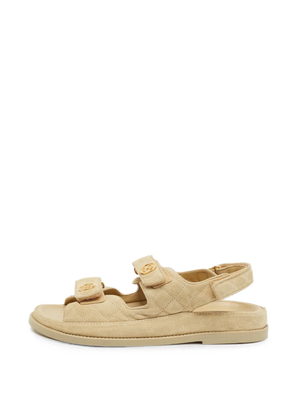 CHANEL Pre-Owned Dad touch-strap sandals - Nude