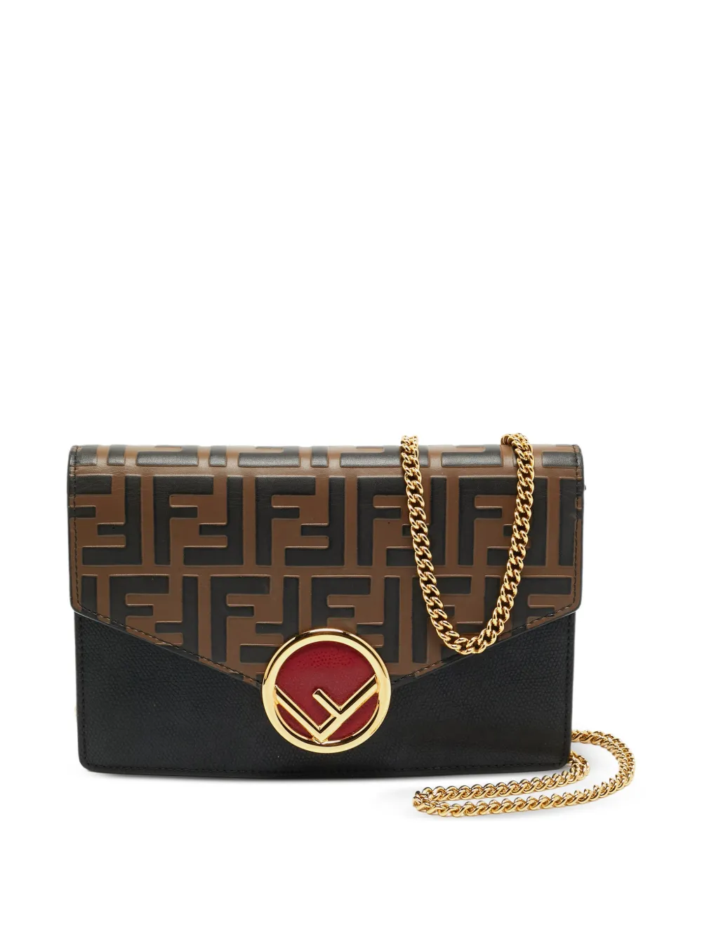 Fendi Pre-Owned F is Fendi Zucca-embossed crossbody bag - Nero