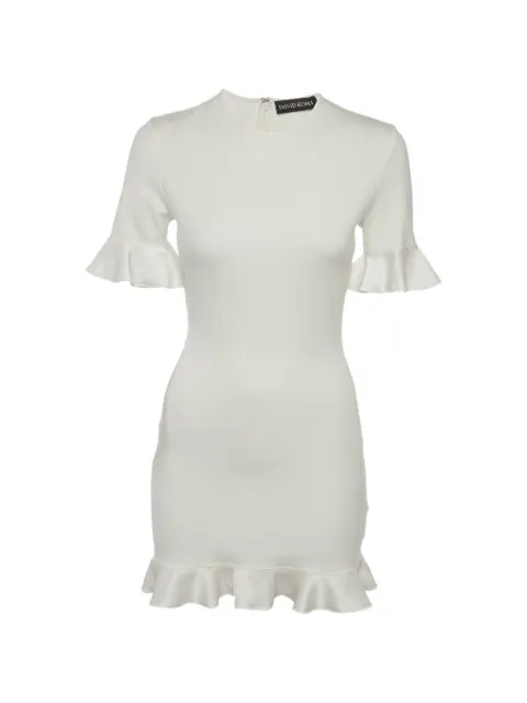David Koma ruffled cut-out midi dress